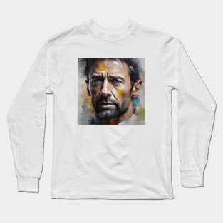 Hugh Jackman`s face Long Sleeve T-Shirt